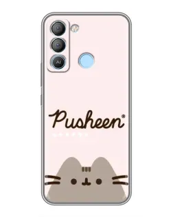 Чехол для TECNO Pop 5 LTE с картинкой «Pusheen логотип»