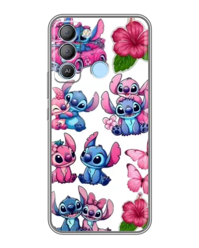 Чохол для TECNO Pop 5 LTE з картинкою «Стікери Stitch та Angel» Чохол для TECNO Pop 5 LTE з картинкою «Стікери Stitch та Angel»
