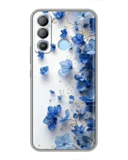 Чохол для TECNO Pop 5 LTE з картинкою «Блакитний квітковий каскад» Чохол для TECNO Pop 5 LTE з картинкою «Блакитний квітковий каскад»