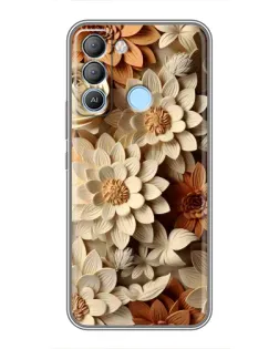Чохол для TECNO Pop 5 LTE з картинкою «Бежевий флористичний декор» Чохол для TECNO Pop 5 LTE з картинкою «Бежевий флористичний декор»