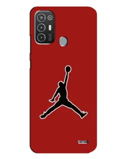 Чехол для TECNO Pop 6 Pro (BE8) с картинкой «Jordan Red Back»