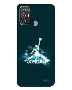 Чехол для TECNO Pop 6 Pro (BE8) с картинкой «Jordan Blue Fire»