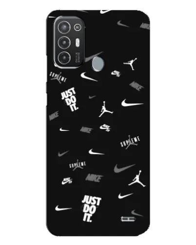 Чехол для TECNO Pop 6 Pro (BE8) с картинкой «Nike Black Pattern» Чехол для TECNO Pop 6 Pro (BE8) с картинкой «Nike Black Pattern»