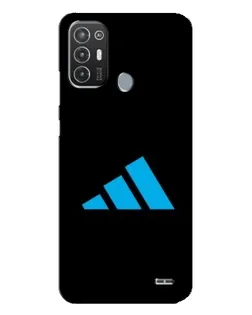 Чехол для TECNO Pop 6 Pro (BE8) с картинкой «Adidas Cyan Logo»
