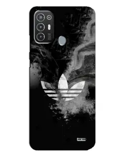 Чехол для TECNO Pop 6 Pro (BE8) с картинкой «Абстрактный дым Adidas»