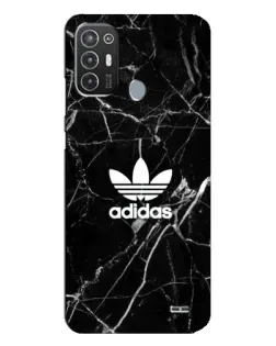 Чехол для TECNO Pop 6 Pro (BE8) с картинкой «Белый мрамор Adidas»