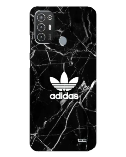 Чехол для TECNO Pop 6 Pro (BE8) с картинкой «Белый мрамор Adidas»