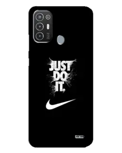 Чехол для TECNO Pop 6 Pro (BE8) с картинкой «Текстовый принт Nike»