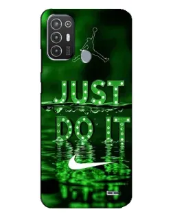 Чехол для TECNO Pop 6 Pro (BE8) с картинкой «Зеленый неоновый Nike»