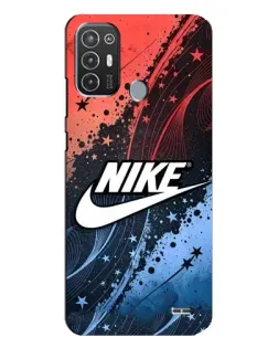 Чехол для TECNO Pop 6 Pro (BE8) с картинкой «Градиентный принт Найк»
