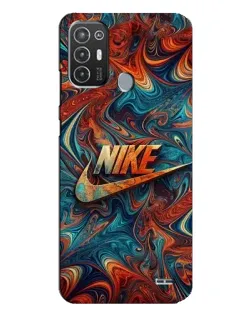 Чехол для TECNO Pop 6 Pro (BE8) с картинкой «Nike в абстракции»