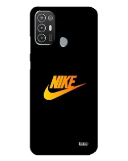 Чехол для TECNO Pop 6 Pro (BE8) с картинкой «Золотой логотип Nike»