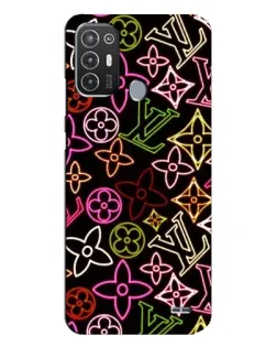 Чехол для TECNO Pop 6 Pro (BE8) с картинкой «Неоновый микс Nike»