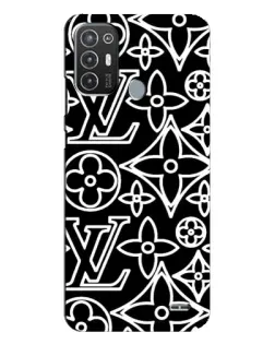 Чехол для TECNO Pop 6 Pro (BE8) с картинкой «Черно-белый узор LV» Чехол для TECNO Pop 6 Pro (BE8) с картинкой «Черно-белый узор LV»