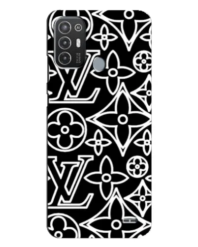 Чехол для TECNO Pop 6 Pro (BE8) с картинкой «Черно-белый узор LV» Чехол для TECNO Pop 6 Pro (BE8) с картинкой «Черно-белый узор LV»