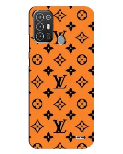 Чехол для TECNO Pop 6 Pro (BE8) с картинкой «Оранжевый стиль LV»