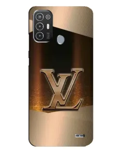 Чехол для TECNO Pop 6 Pro (BE8) с картинкой «LV — золотое сияние»
