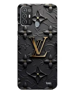 Чехол для TECNO Pop 6 Pro (BE8) с картинкой «Кожаная текстура LV»