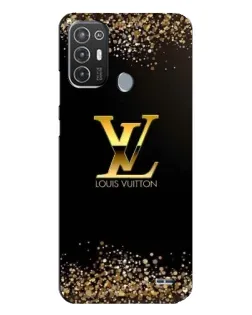 Чехол для TECNO Pop 6 Pro (BE8) с картинкой «LV — золотые искры»