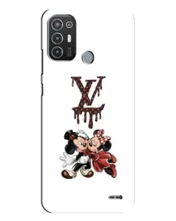 Чехол для TECNO Pop 6 Pro (BE8) с картинкой «LV и Микки Маус»