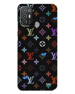 Чехол для TECNO Pop 6 Pro (BE8) с картинкой «Цветная монограмма LV»