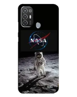 Чехол для TECNO Pop 6 Pro (BE8) с картинкой «Астронавт на Луне»