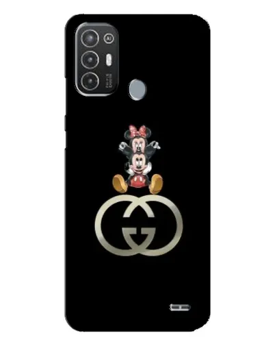 Чехол для TECNO Pop 6 Pro (BE8) с картинкой «Минни Маус на лого»