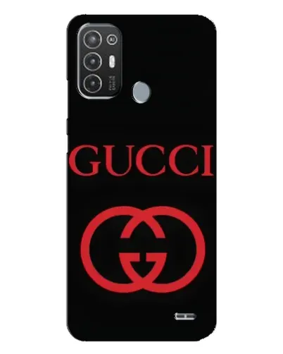 Чехол для TECNO Pop 6 Pro (BE8) с картинкой «Gucci — красный логотип»