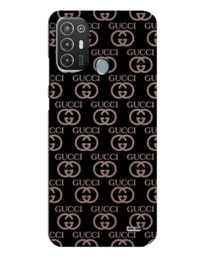 Чехол для TECNO Pop 6 Pro (BE8) с картинкой «Классическая монограмма Gucci»