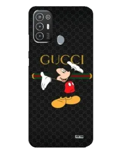 Чехол для TECNO Pop 6 Pro (BE8) с картинкой «Микки Маус Gucci»