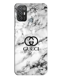 Чехол для TECNO Pop 6 Pro (BE8) с картинкой «Gucci — мраморный шик»