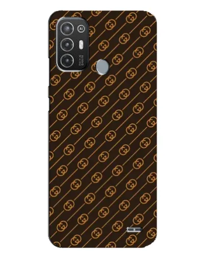 Чехол для TECNO Pop 6 Pro (BE8) с картинкой «Gucci — золотые диагонали»