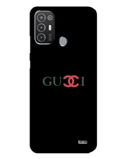 Чехол для TECNO Pop 6 Pro (BE8) с картинкой «Gucci — красный градиент»