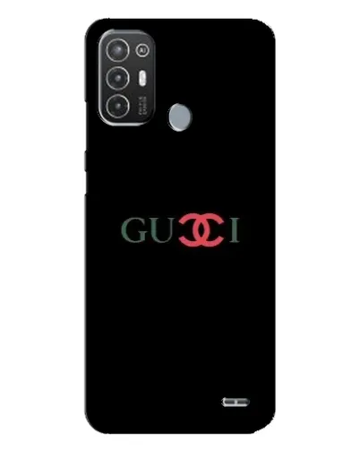 Чехол для TECNO Pop 6 Pro (BE8) с картинкой «Gucci — красный градиент»