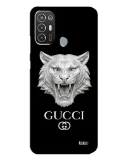 Чехол для TECNO Pop 6 Pro (BE8) с картинкой «Gucci — серебряный лев»