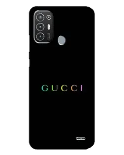 Чехол для TECNO Pop 6 Pro (BE8) с картинкой «Gucci — неоновый минимализм»