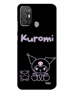 Чехол для TECNO Pop 6 Pro (BE8) с картинкой «Kuromi — черный минимализм»