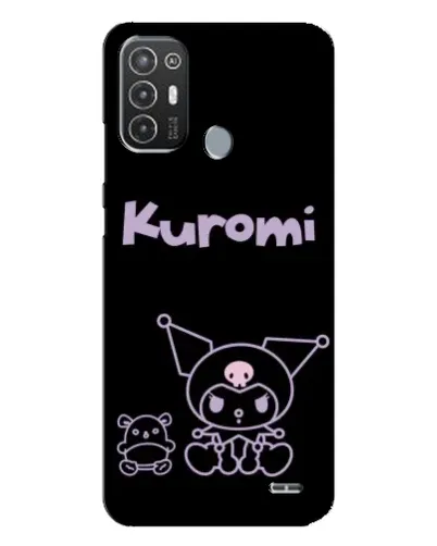 Чехол для TECNO Pop 6 Pro (BE8) с картинкой «Kuromi — черный минимализм»
