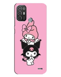 Чехол для TECNO Pop 6 Pro (BE8) с картинкой «My Melody и Kuromi» Чехол для TECNO Pop 6 Pro (BE8) с картинкой «My Melody и Kuromi»