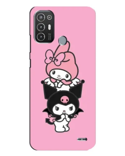 Чехол для TECNO Pop 6 Pro (BE8) с картинкой «My Melody и Kuromi»