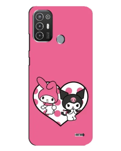 Чехол для TECNO Pop 6 Pro (BE8) с картинкой «Kuromi и My Melody»