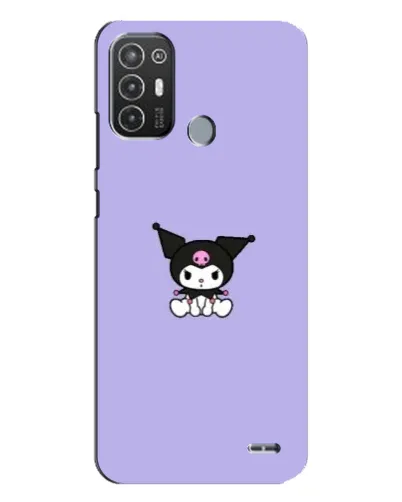 Чехол для TECNO Pop 6 Pro (BE8) с картинкой «Kuromi — фиолетовый минимализм»