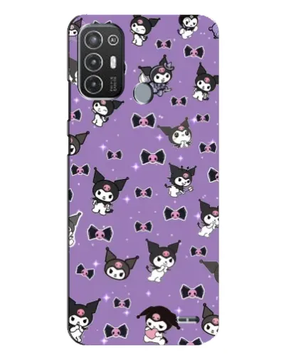 Чехол для TECNO Pop 6 Pro (BE8) с картинкой «Kuromi — паттерн»