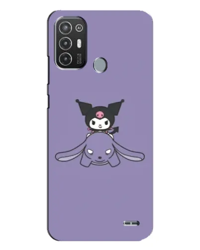 Чехол для TECNO Pop 6 Pro (BE8) с картинкой «Kuromi на лиловом фоне»