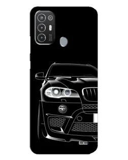 Чехол для TECNO Pop 6 Pro (BE8) с картинкой «Темный силуэт BMW»