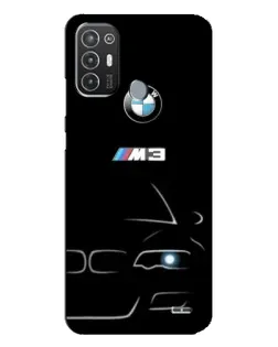Чехол для TECNO Pop 6 Pro (BE8) с картинкой «Минималистичный принт BMW M3»