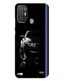 Чехол для TECNO Pop 6 Pro (BE8) с картинкой «Силуэт BMW в темноте»