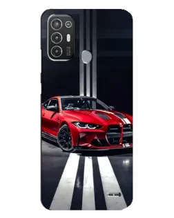Чехол для TECNO Pop 6 Pro (BE8) с картинкой «Красная BMW на дороге»