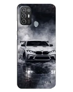 Чехол для TECNO Pop 6 Pro (BE8) с картинкой «BMW сквозь туман»