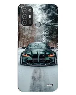 Чехол для TECNO Pop 6 Pro (BE8) с картинкой «BMW в зимнем лесу»